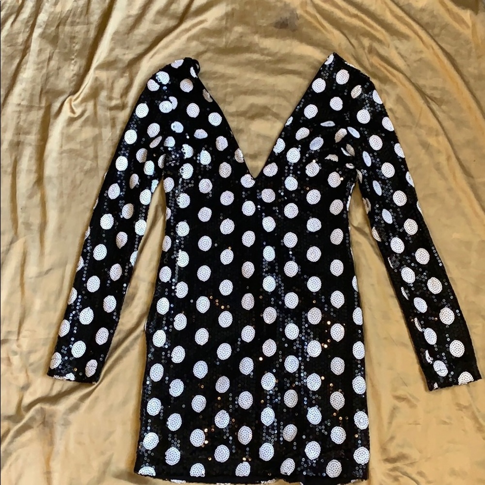 Black sequin dress